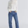 Angel Ivory Seiden-Woll-Rollkragen-Pullover Angel Ivory Seiden-Woll-Rollkragen-Pullover