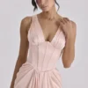 Angeline Blush Satin-Korsett-Maxikleid – Limited Edition Angeline Blush Satin-Korsett-Maxikleid – Limited Edition