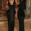 Angeline Schwarzes Satin-Maxikleid in Sanduhrform – Limited Edition Angeline Schwarzes Satin-Maxikleid in Sanduhrform – Limited Edition