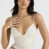 Antonella Off White Korsett aus veganem Leder Antonella Off White Korsett aus veganem Leder