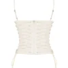 Antonella Off White Korsett aus veganem Leder Antonella Off White Korsett aus veganem Leder