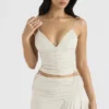 Antonella Off White Korsett aus veganem Leder Antonella Off White Korsett aus veganem Leder