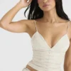 Antonella Off White Korsett aus veganem Leder Antonella Off White Korsett aus veganem Leder