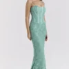 Antonina Jade Spitzen-Korsetts-Maxikleid Antonina Jade Spitzen-Korsetts-Maxikleid