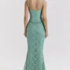 Antonina Jade Spitzen-Korsetts-Maxikleid Antonina Jade Spitzen-Korsetts-Maxikleid