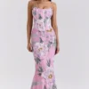 Antonina Rosa Maxikleid mit Blumenmuster als Korsett Antonina Rosa Maxikleid mit Blumenmuster als Korsett