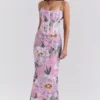 Antonina Rosa Maxikleid mit Blumenmuster als Korsett Antonina Rosa Maxikleid mit Blumenmuster als Korsett