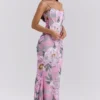 Antonina Rosa Maxikleid mit Blumenmuster als Korsett Antonina Rosa Maxikleid mit Blumenmuster als Korsett