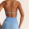 Anura Soft Blue Strick-Halter-Kleider Anura Soft Blue Strick-Halter-Kleider