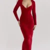Aria Scarlet Chenille Sweetheart-Kleid Aria Scarlet Chenille Sweetheart-Kleid