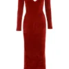 Aria Scarlet Chenille Sweetheart-Kleid Aria Scarlet Chenille Sweetheart-Kleid
