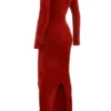 Aria Scarlet Chenille Sweetheart-Kleid Aria Scarlet Chenille Sweetheart-Kleid