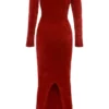 Aria Scarlet Chenille Sweetheart-Kleid Aria Scarlet Chenille Sweetheart-Kleid