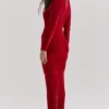 Aria Scarlet Chenille Sweetheart-Kleid Aria Scarlet Chenille Sweetheart-Kleid