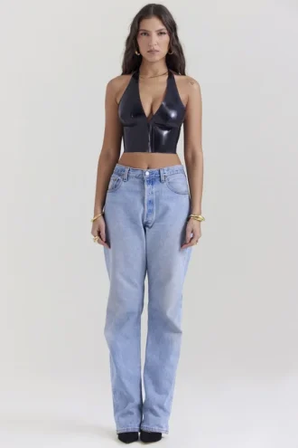 Ariadne – Schwarzes Latex-Oberteil