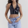 Ariadne – Schwarzes Latex-Oberteil