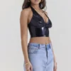 Ariadne – Schwarzes Latex-Oberteil