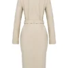 Ariel Beige Trenchcoat aus veganem Leder Ariel Beige Trenchcoat aus veganem Leder