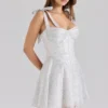 Ariella Chiffon-Minikleid mit Punktmuster Ariella Chiffon-Minikleid mit Punktmuster