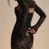 Artemis – Schwarzes Maxikleid aus Spitze Artemis – Schwarzes Maxikleid aus Spitze