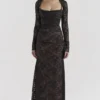 Artemis – Schwarzes Maxikleid aus Spitze Artemis – Schwarzes Maxikleid aus Spitze