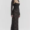 Artemis – Schwarzes Maxikleid aus Spitze Artemis – Schwarzes Maxikleid aus Spitze