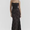 Artemis – Schwarzes Maxikleid aus Spitze Artemis – Schwarzes Maxikleid aus Spitze