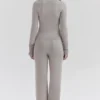 Aspen Grey Kaschmir-Strickjacke mit gerippten Bündchen Aspen Grey Kaschmir-Strickjacke mit gerippten Bündchen
