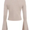 Aster Biscuit Langarm-Strickjacke aus Wolle und Kaschmir Aster Biscuit Langarm-Strickjacke aus Wolle und Kaschmir