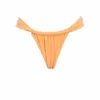 Athens Bikini-Unterteil in Hellorange mit gerafftem, hoch geschnittenem Bein Athens Bikini-Unterteil in Hellorange mit gerafftem, hoch geschnittenem Bein