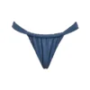 Athens Deep Blue Bikini-Unterteil mit gerafftem, hoch geschnittenem Bein Athens Deep Blue Bikini-Unterteil mit gerafftem, hoch geschnittenem Bein