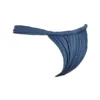 Athens Deep Blue Bikini-Unterteil mit gerafftem, hoch geschnittenem Bein Athens Deep Blue Bikini-Unterteil mit gerafftem, hoch geschnittenem Bein