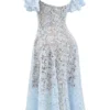 Austen Bluebell Midi-Kleid mit Blumenmuster aus Spitze Austen Bluebell Midi-Kleid mit Blumenmuster aus Spitze