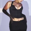 Ava Schwarze Hose mit Falten vorne Ava Schwarze Hose mit Falten vorne