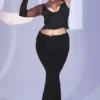 Ava Schwarze Hose mit Falten vorne Ava Schwarze Hose mit Falten vorne