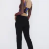Ava Schwarze Hose mit Falten vorne Ava Schwarze Hose mit Falten vorne