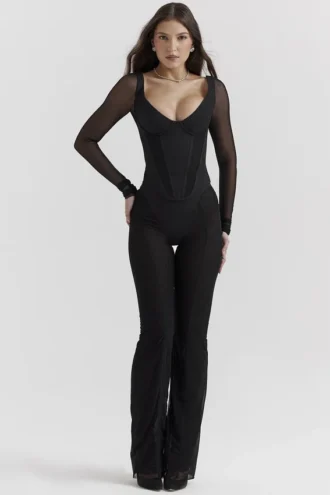 Avalon Schwarze Hose mit hoher Taille