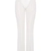 Avalon Weiße Mesh-Hose mit hoher Taille