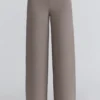 Avery Taupe Wollhose mit weitem Bein Avery Taupe Wollhose mit weitem Bein