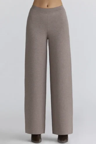 Avery Taupe Wollhose mit weitem Bein