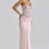 Ayana Rosa Spitzen- und Satin-Maxi-Korsetts-Kleider Ayana Rosa Spitzen- und Satin-Maxi-Korsetts-Kleider