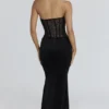 Ayana Schwarzes Maxikleid aus Spitze + Boleros Ayana Schwarzes Maxikleid aus Spitze + Boleros