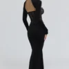 Ayana Schwarzes Maxikleid aus Spitze + Boleros Ayana Schwarzes Maxikleid aus Spitze + Boleros