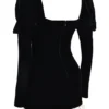 Azaria Mini-Kleid in Schwarz & Vintage-Creme Azaria Mini-Kleid in Schwarz & Vintage-Creme