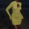 Aziza Pistachio Langarm-Minikleid Aziza Pistachio Langarm-Minikleid