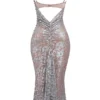 Azzurra Eisblaues Godet-Abendkleid aus Spitze Azzurra Eisblaues Godet-Abendkleid aus Spitze