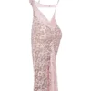 Azzurra – Rosafarbenes Godet-Abendkleid aus Spitze Azzurra – Rosafarbenes Godet-Abendkleid aus Spitze