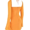 Baby Tangerine Chiffon-Halter-Minikleid Baby Tangerine Chiffon-Halter-Minikleid