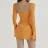 Baby Tangerine Chiffon-Halter-Minikleid Baby Tangerine Chiffon-Halter-Minikleid