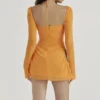 Baby Tangerine Chiffon-Halter-Minikleid Baby Tangerine Chiffon-Halter-Minikleid